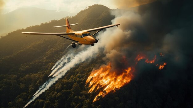 Foto incendio nella foresta tropicale