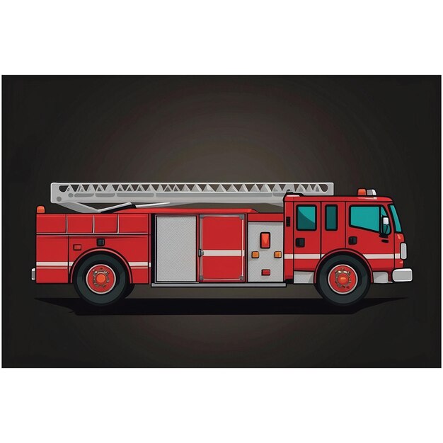 Photo fire truck icon design image