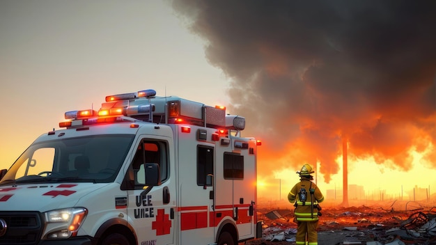 A fire truck with the word vice on the front