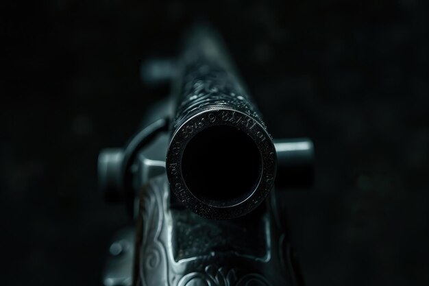 Firearm shot textures on black background with gunpowder gases