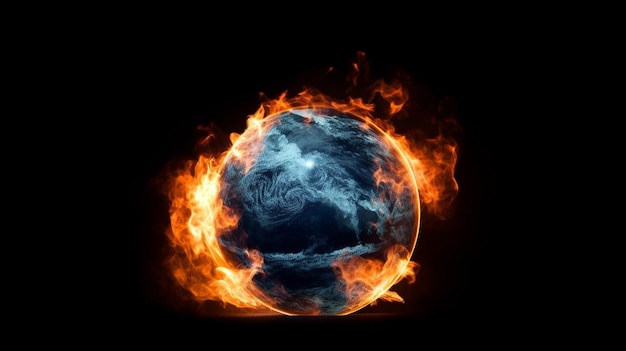 A fireball with the word earth on it