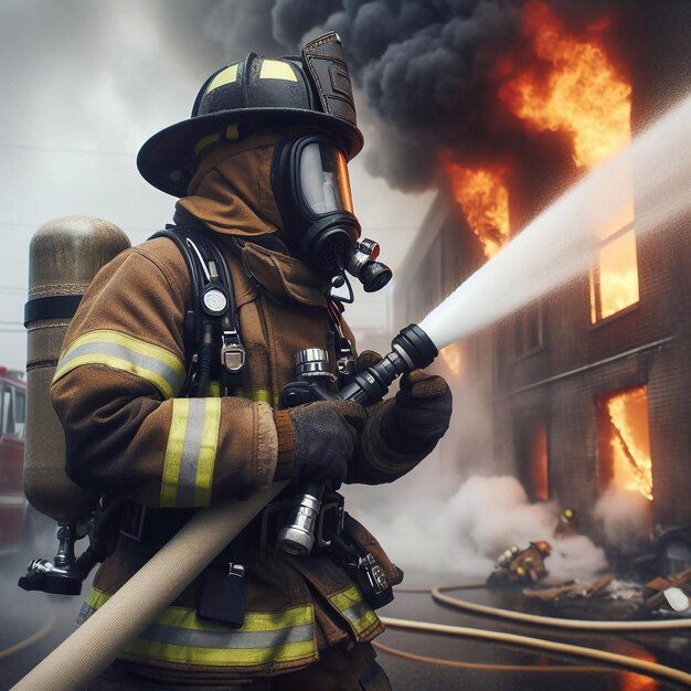 A firefighter training