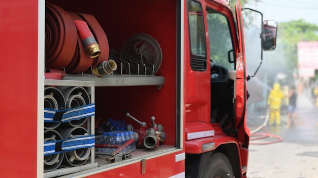 Firefighter truck real Incident in Thailand.