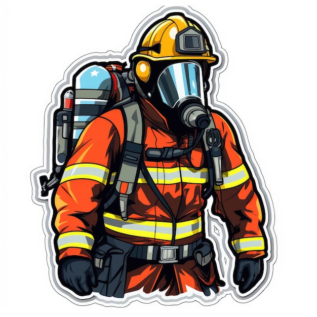 a firefighter wearing a fire suit and fireman uniform.