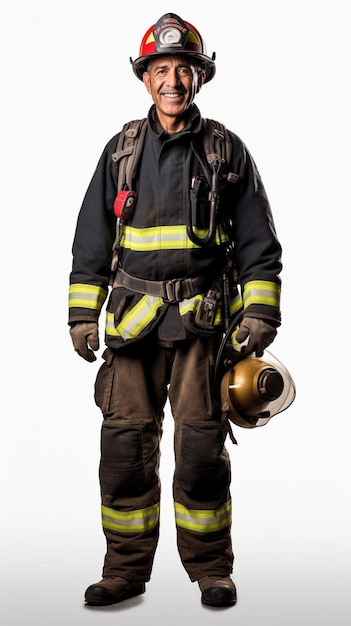 a firefighter wearing a firefighter uniform and firefighter uniform