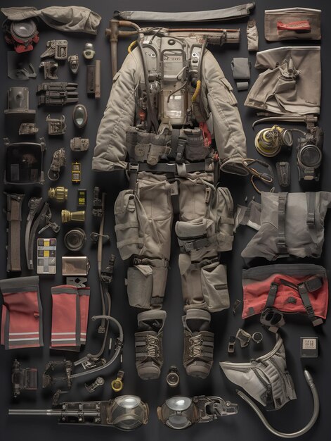 Foto uniforme dei vigili del fuoco ai generativa