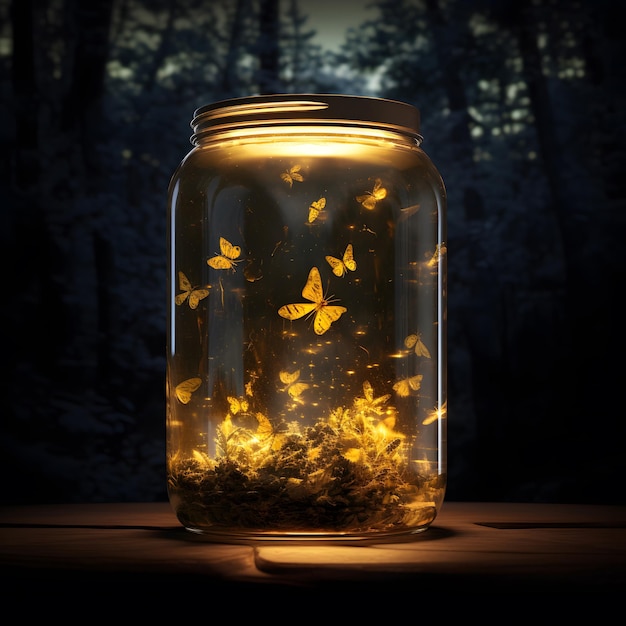 fireflies in a jar Glow