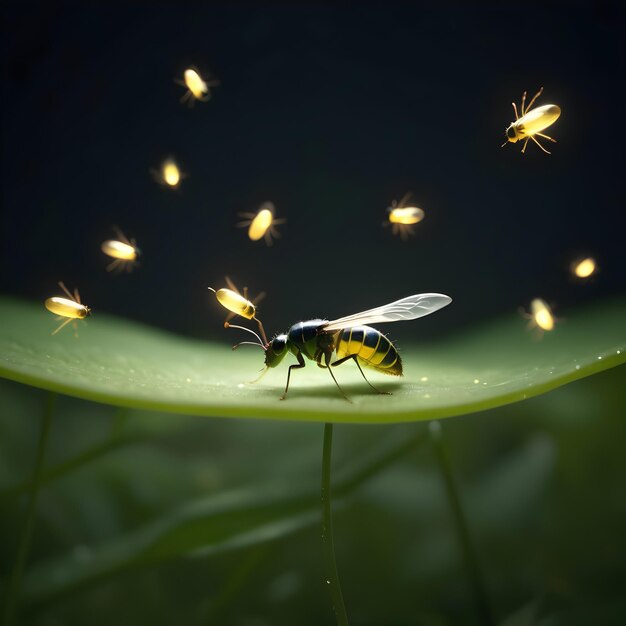 Photo fireflies kunang kunang