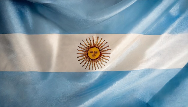 Фото Светлячка размахивает флагом аргентины