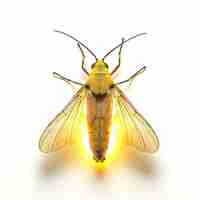 Photo a firefly in white background job id 8d93e1e719d04e17bd950d5dc68e814d