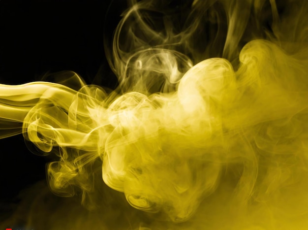 Firefly yellow abstract background with smoke color of the year