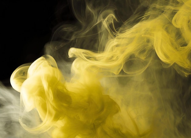 Firefly yellow abstract background with smoke color of the year