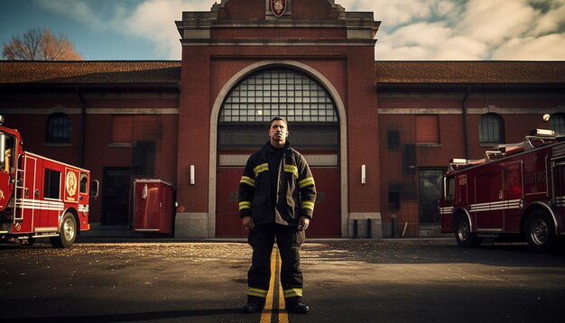 Foto vigili del fuoco e stazione dei vigili del fuoco