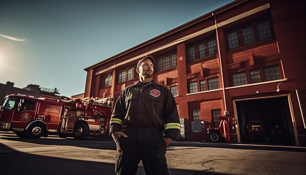 Foto vigili del fuoco e stazione dei vigili del fuoco