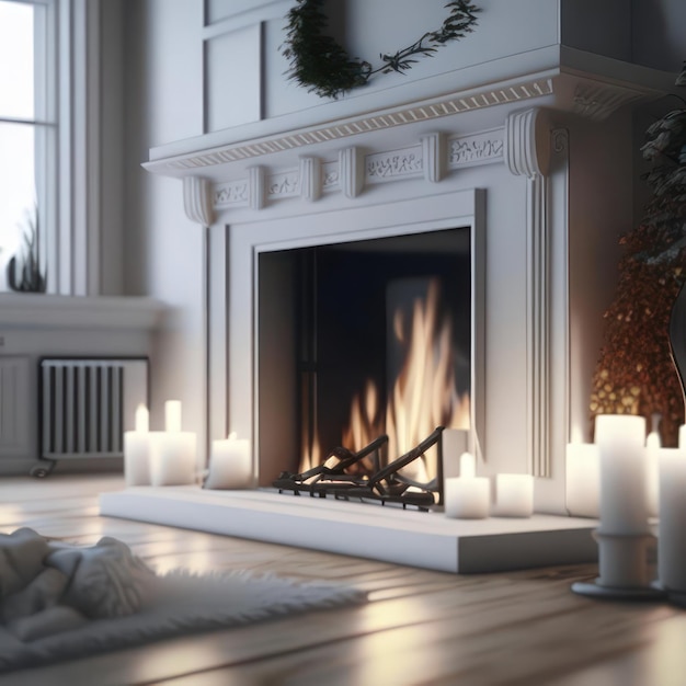 Fireplace image created by ai