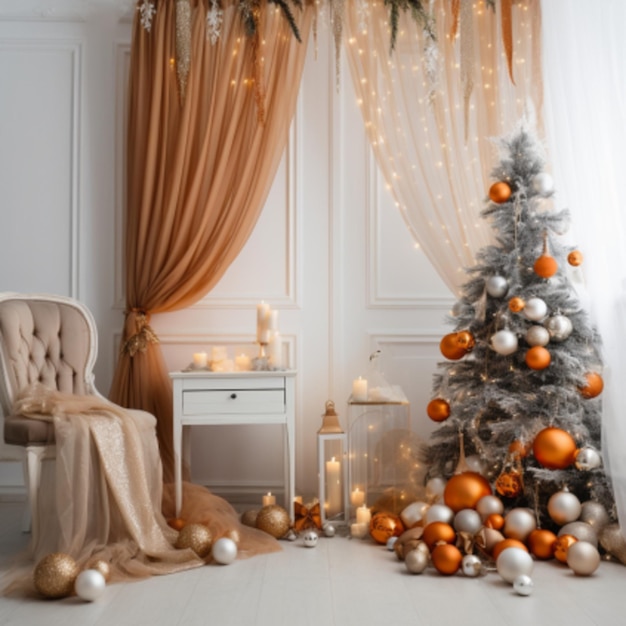 fireplace with christmas decorations