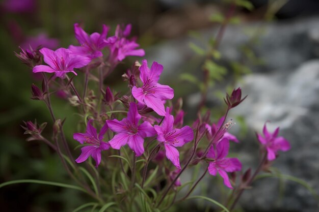 紫色の花はアイを生み出します