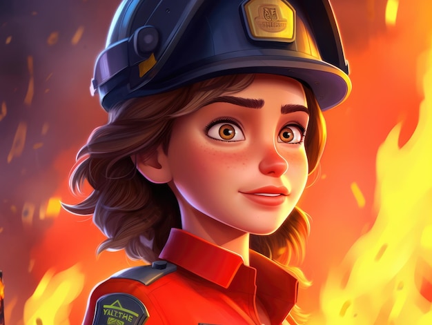 Firewoman hero rescue service