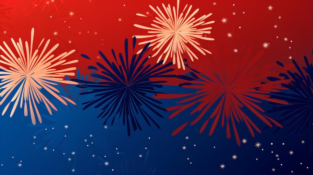 firework blue background vector on a red color