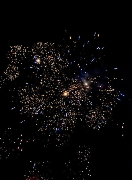 Firework explosion at night