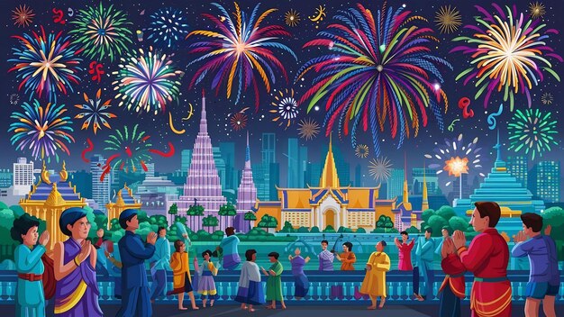 Firework festival in thailand