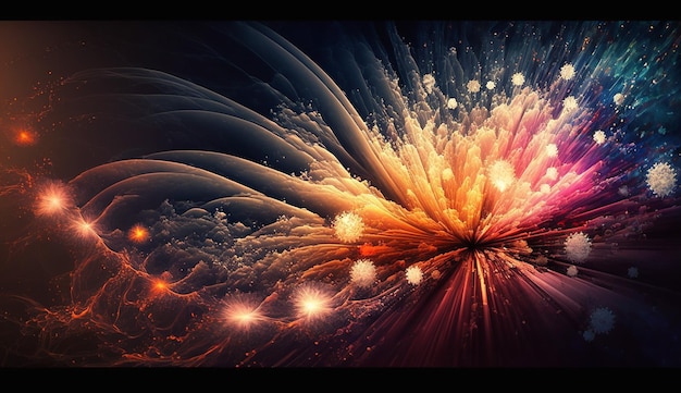 Firework Symphony 추상적인 배경 Generative AI