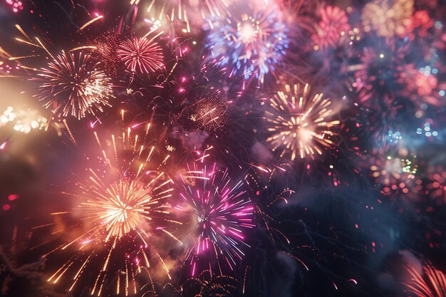 fireworks are shown with a purple background and a blue one that says  fireworks