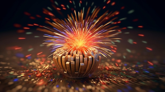 fireworks background HD 8K wallpaper Stock Photographic Image