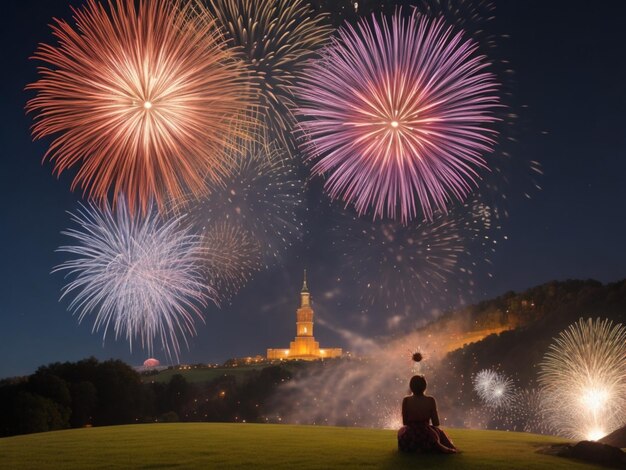 Photo fireworks background image