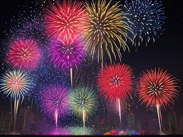 Fireworks and celebration