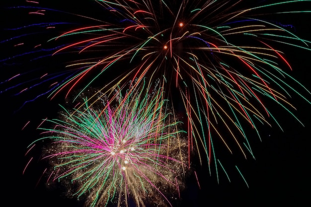 Fireworks light up the sky in a dazzling display