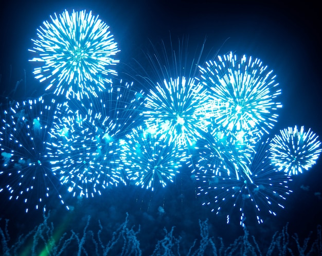 Fireworks light up the sky with dazzling display.