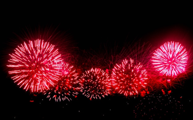 Fireworks light up the sky with dazzling display.