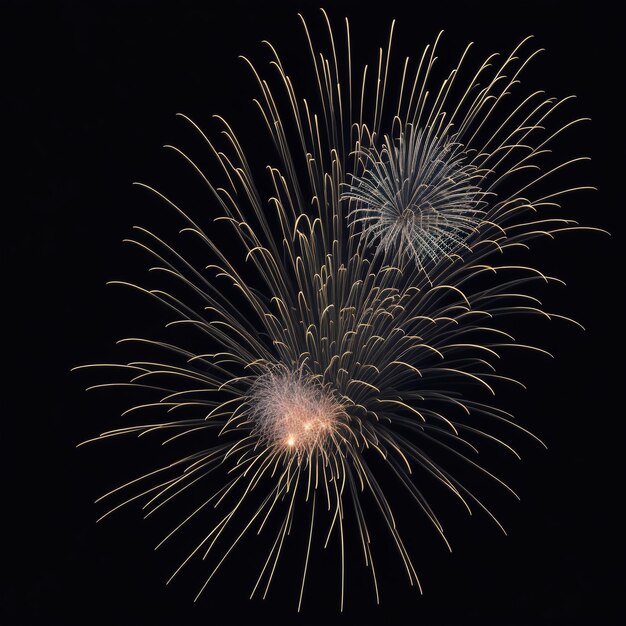 Fireworks in Night Sky on New Year