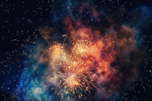 Fireworks in the night sky