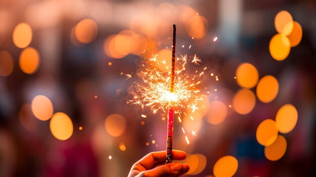 Photo fireworks with the night sky