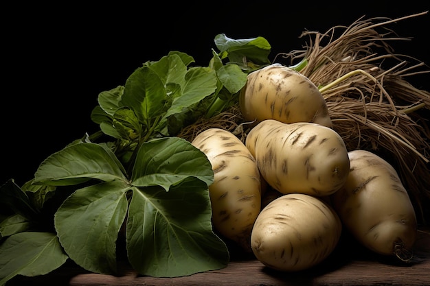 Firm Ripe potatoes contrast Generate Ai