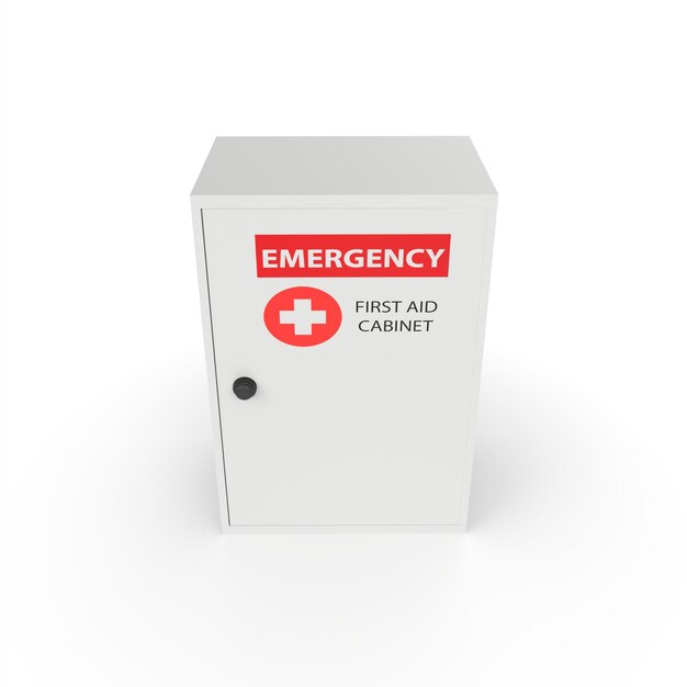 First aid cabinet 3d modelling