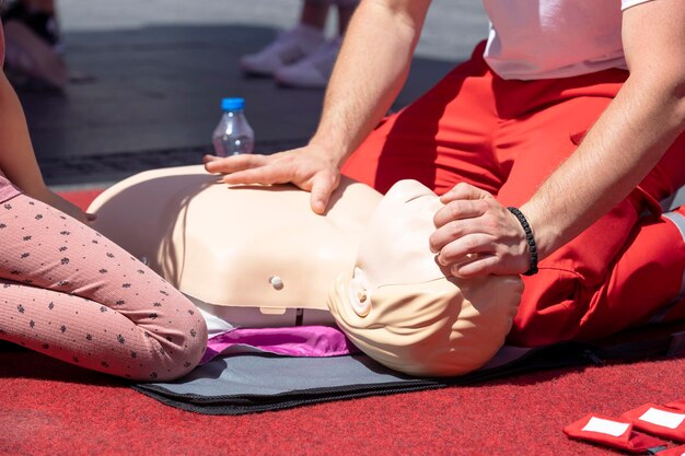 Photo first aid and cpr - cardiopulmonary resuscitation class