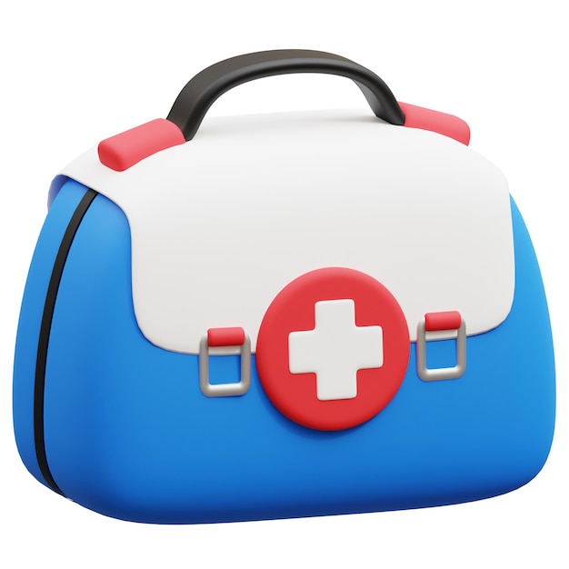 First aid kit bag 3D icon