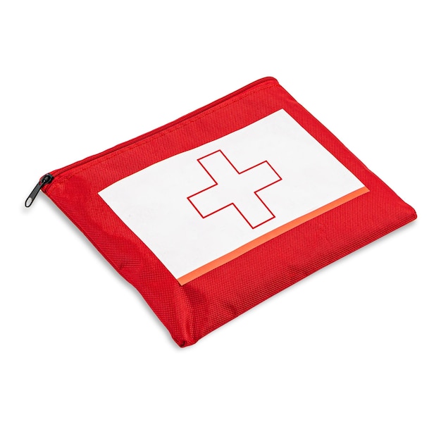 First aid kit case isolated on white background