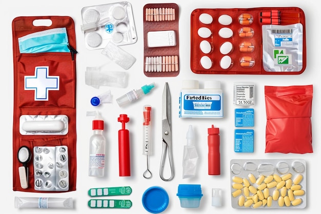 Photo first aid kit isolated