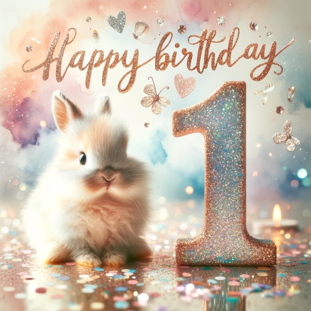 First Birthday Bash with Adorable Bunny and Sparkles