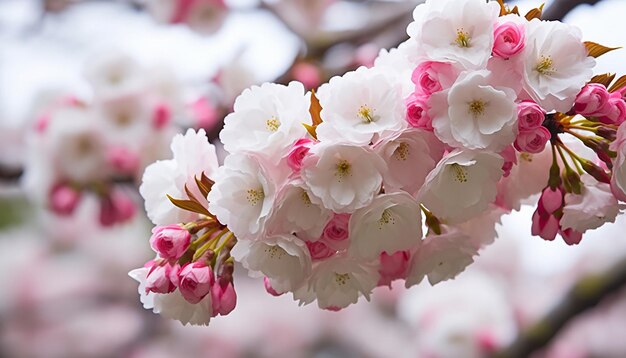 the first bloom of cherry blossoms in a city park