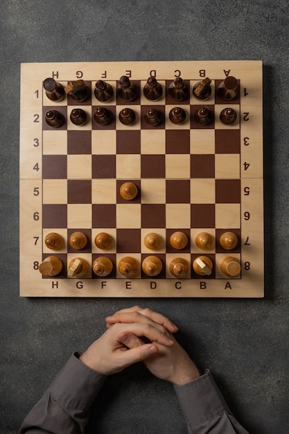 The first pawn move in a chess game