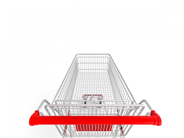First-person view of a shopping cart