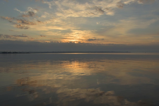 The first rays of the sun The awakening of a new da Background Banner Screen saver on the monitor