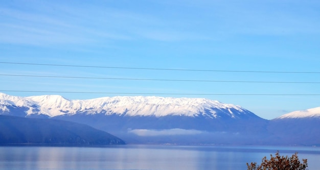 First snow on a Galicica MountainLake Prespa Macedonia