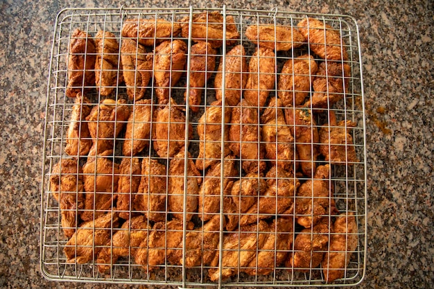 the first stage of chicken fry process