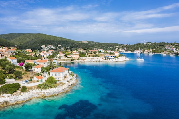 Fiscardo village in Kefalonia island Greece